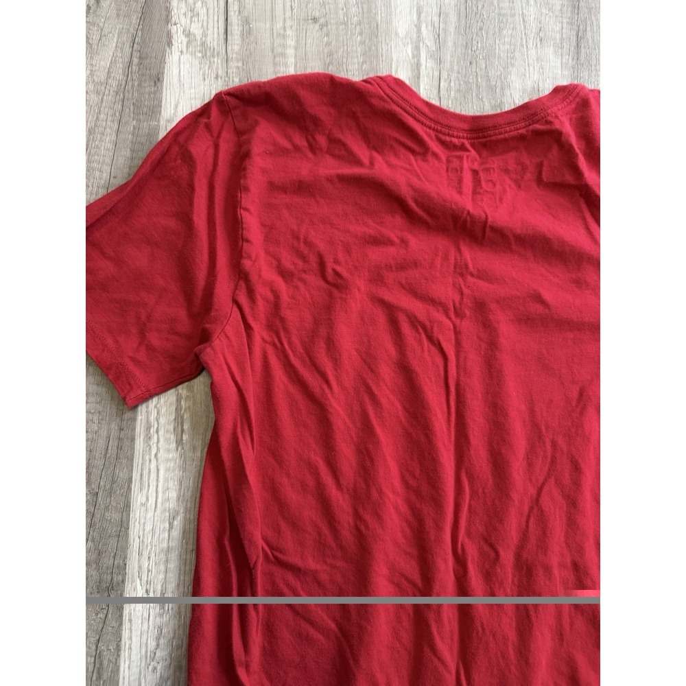 Nike The Nike Tee Youth Red Solid Crew‎ Neck Short Sleeve Logo T-Shirt Size Smal - Picture 9 of 9